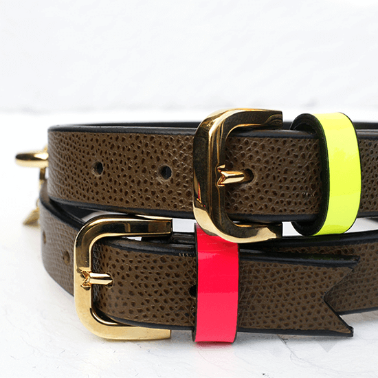 Meredith Wendell Leather Dog Collar