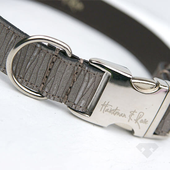 Cracked leather dog collars by Hartman & Rose