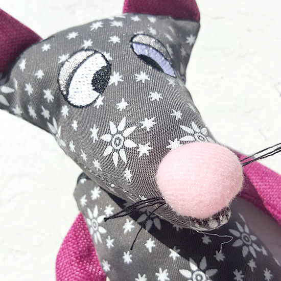 Patchwork Mouse Soft Dog Toy